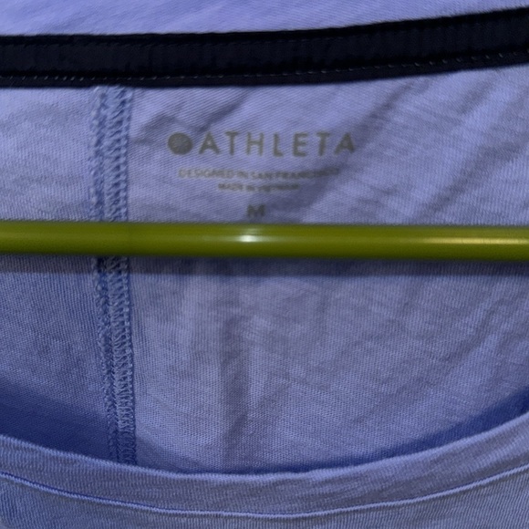 Athleta Short Sleeve Crew Neck Organic Daily Bungee Tee Top Size Medium - Picture 4 of 8